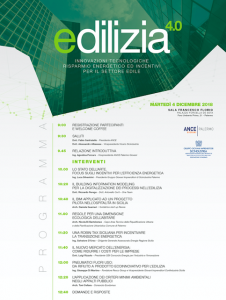 Edilizia 4.0, un confronto su innovazioni tecnologiche e risparmio energetico Edilizia 4.0, un confronto su innovazioni tecnologiche e risparmio energetico